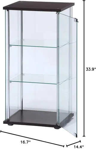 Miniatura 23 de Fuji Boeki 96049 - Estuche de la colección 96049, 3 niveles, ancho 16.7 x profundidad 14.4 x 33.9 pulgadas (16.7 x 14.4 x 33.9 in), marrón, vidrio