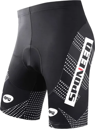 sponeed Pantalones cortos de ciclismo para hombre, pantalones acolchados para ciclismo, ropa de ciclismo