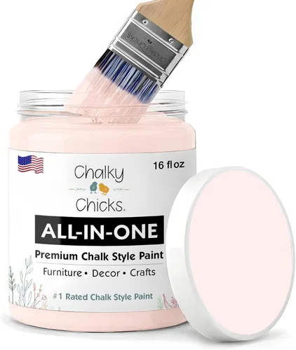 Miniatura 181 de Chalky Chicks - Pintura mate a la tiza, no requiere lijado, 4 onzas líquidas, color gris oscuro (Gun Metal Gray), para muebles, pintura sin Gris