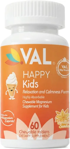 Miniatura 17 de VAL Magnesio para Niños Magnesio de Alta Absorción para Calma, Relajación y Concentración Glicinato de Mg, Citrato y Taurato con Vitamina B6