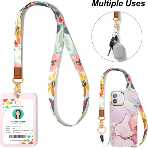 Miniatura 4 de Llavero con cordón para el cuello, llavero con correa larga para mujeres y hombres, llaves del automóvil, insignias de identificación, tarjeta