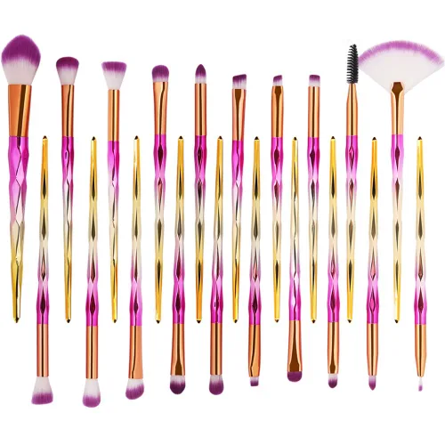 Miniatura 5 de MELADY Conjunto de brochas de maquillaje, 20 piezas, multifuncionales, para polvo cosmético, base, sombra de ojos, delineador de ojos, labios, rosado