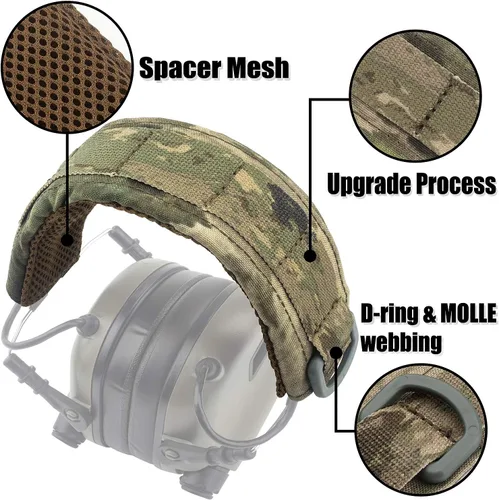 Miniatura 4 de funda de audífonos de diadema. Apta para cualquier accesorio táctico de audífonos Multicam Black