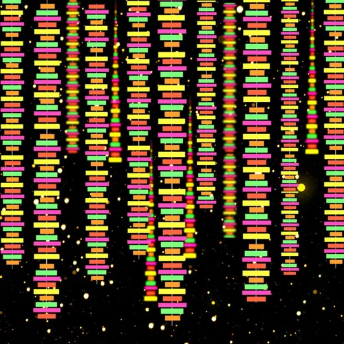 Miniatura 13 de Guirnalda de Papel Neón de 110 pies, Serpentinas Neón, Estrella Perforada, Decoraciones Neón de Luz Negra que Brillan para Fiestas, Reactivas a UV