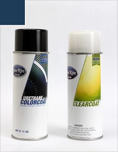 Miniatura 26 de Tarro de media onza para pintura de retoque automotriz Chrysler Pacifica – Moderno efecto azul Clearcoat PBl/EBL – Color+paquete de capa