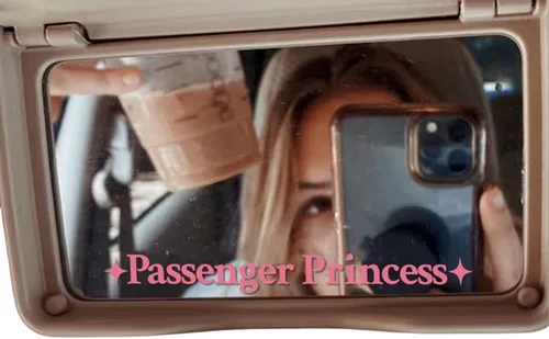 Miniatura 10 de 3x Pegatina para espejo retrovisor de «Hello Gorgeous», accesorio holográfico para coche para mujeres, calcomanía de color láser para vaso
