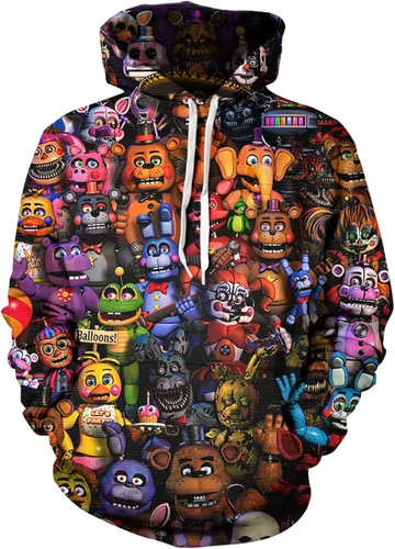 WAYASDCU Boys and Girls Hoodie Teen 3D Printed Pullover Sweatshirt Kids Cartoon Game Sports Tops