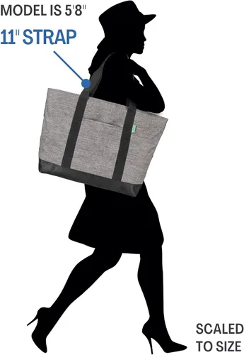 Miniatura 6 de Creative Green Life Bolso de mano XL para mujeres u hombres con cremallera superior, bolsa de mano de alta calidad para el trabajo, gimnasio