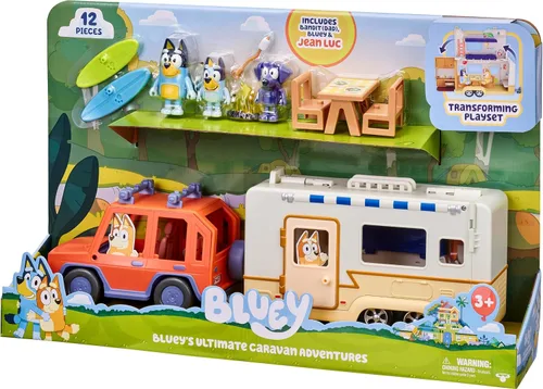 Miniatura 6 de Bluey - Ultimate Caravan Adventures - Juego de caravana y tres figuras de 2.5-3 pulgadas y vehículo familiar de tracción en las cuatro ruedas con 2