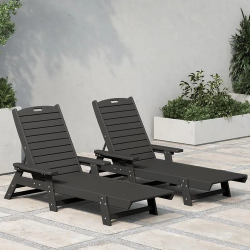 Miniatura 23 de WestinTrends Malibu Poly - Tumbona reclinable azul marino