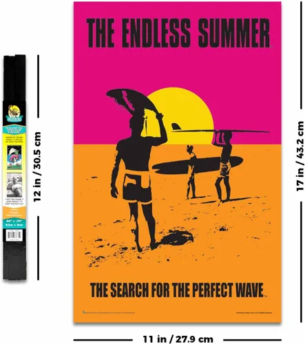 Miniatura 4 de Scorpio Posters The Endless Summer - Movie Mini Poster - Officially Licensed - 11" x 17" - with Black Wood Poster Holder