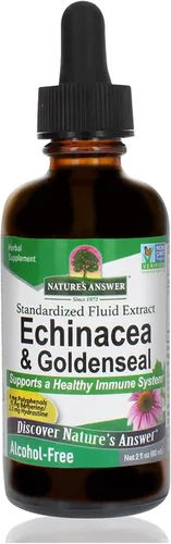 Nature's Answer Enchinacea & Goldseal | Apoya un sistema inmunológico saludable | Extracto puro súper concentrado | Sin alcohol, sin gluten, vegano