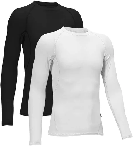 TELALEO Paquete de 4, 3, 2, 51 paquete de camisetas de compresión para niños y niñas, camiseta interior de manga larga para jóvenes, camiseta