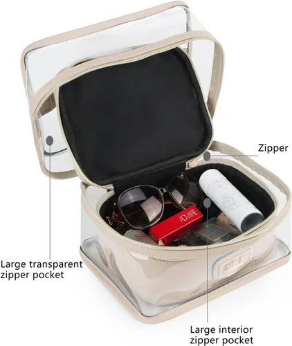 Miniatura 5 de MKF 4PCS elegante bolsa de cosméticos portátil maquillaje viaje organizador caso, Emma Fucsia