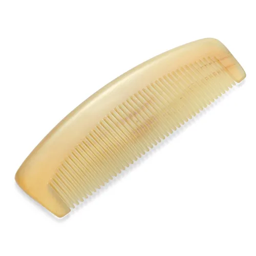 Miniatura 3 de Peine de cuerno de oveja natural antiestático 100% hecho a mano de primera calidad, peine de masaje profesional para desenredar (Mellowandfull)