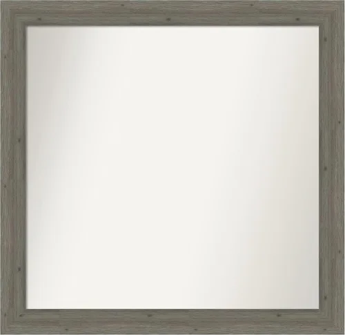 Miniatura 238 de Amanti Art Espejo de pared personalizado no biselado (24.5 x 24.5 pulgadas), marco gris marrón alta, varios tamaños personalizados, espejo de baño
