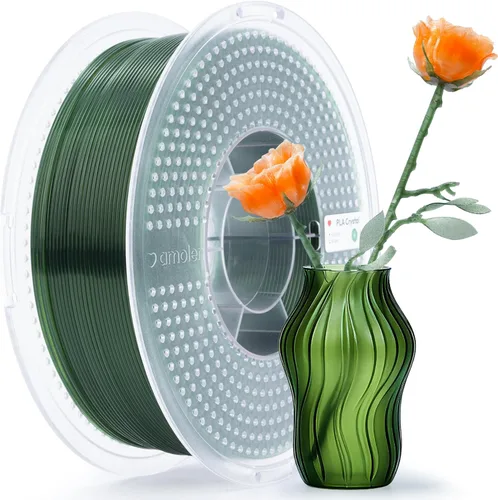 Miniatura 28 de AMOLEN - Filamento de impresora 3D de seda PLA, PLA tricolor púrpura/verde azul/naranja quemado de 0.069 pulgadas, filamento brillante de cambio