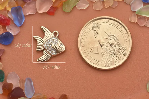 Miniatura 4 de Paquete de 20 dijes de diamantes de imitación chapados en oro, accesorios de cristal para collares, pulseras, joyería, manualidades, bricolaje