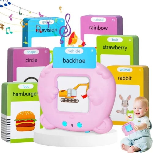 Tarjetas flash parlantes para niños pequeños con 224 palabras visuales, juguetes Montessori, terapia del habla, juguetes sensoriales para autismo,