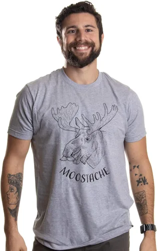 Miniatura 2 de Moostache Dad Joke Funny Stupid Animal Moose Humor Pun Bigote Camiseta para hombre