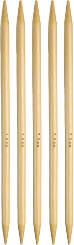 Miniatura 18 de Harfington - 5 piezas de agujas de tejer de bambú de doble punta, tamaño US 1 (2.25 mm), carbonizadas, 7.9 pulgadas (20 cm) rectas para tejer a