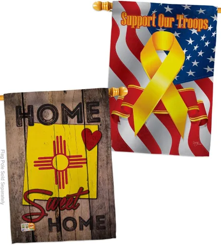 Miniatura 6 de State New Mexico Home Sweet House Flags 2 pcs Pack Americana States USA American Territories Republic Country Particular Area Small Decorative Gift