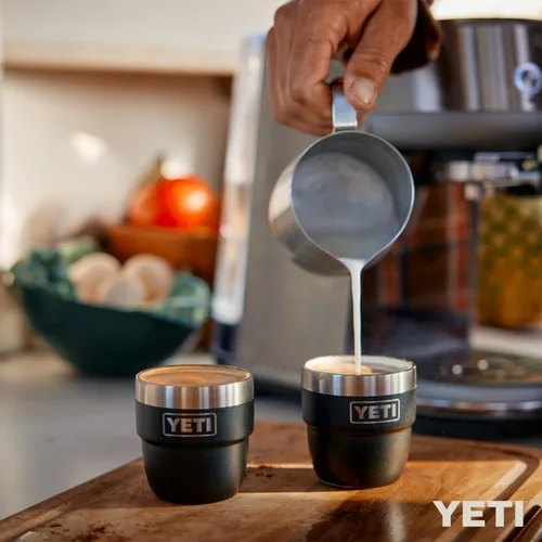 Miniatura 4 de YETI Rambler - Vaso apilable de 4 onzas, acero inoxidable, taza de café/espresso aislada al vacío, 2 unidades Azul marino