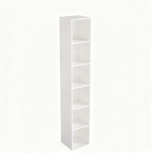 Miniatura 20 de Organizador de almacenamiento de 3 cubos, estantería baja de 3 niveles, organizador de almacenamiento independiente, estantería abierta de tres