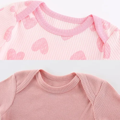Miniatura 62 de Body de manga corta para bebé recién nacido, ropa de algodón de una pieza, 5 unidades, 0-12 meses