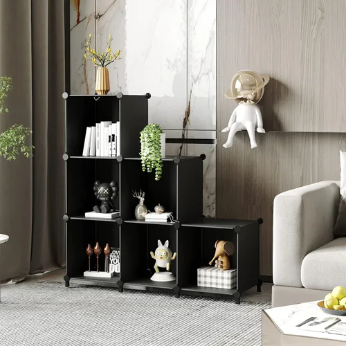 Miniatura 2 de AWTATOS Organizador de Almacenamiento en Cubos, Estantes de Cubos de Almacenamiento Estantería, 6 Cubos Organizadores de Closet y Almacenamiento