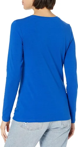 Miniatura 2 de Tienda Essentials - Camiseta de manga larga con cuello redondo para mujer ajuste clásico disponible en tallas extragrandes