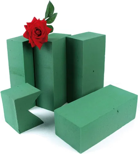 Miniatura 2 de 6 bloques de espuma floral, 9 pulgadas de largo x 4.2 pulgadas de ancho x 1.9 pulgadas de alto, ladrillos verdes de espuma de flores para arreglos