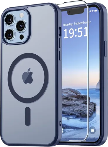 Miniatura 102 de vnnink para iPhone 12 y iPhone 12 Pro, funda de teléfono celular translúcida con protección contra caídas de grado militar, mate magnética