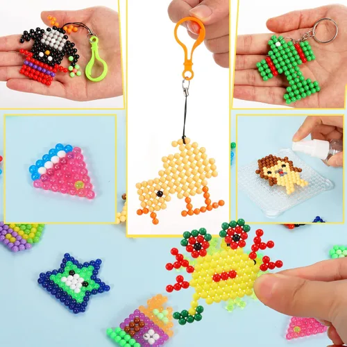 Miniatura 2 de Kit de Cuentas de Fusión Sin Plancha 3220 Piezas de Cuentas en 32 Colores Kit de Iniciación de Creatividad Ilimitada 32-TTC