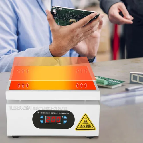 Miniatura 3 de placa caliente de la estación de soldadura de 700W 110V, laboratorio eléctrico del calentador de la reanudación del precalentamiento