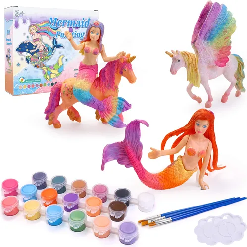 Miniatura 10 de SOLDAY Kits de Pintura de Juguetes de Dragón para Niños Artes y Manualidades Edades 3 6 5 7 9 12 Niños Niñas para Pintar Tus Propias Figuras 3 Dragón