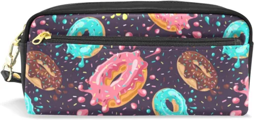 Miniatura 13 de Estuche portátil de gran capacidad con diseño floral de frutas de fresa, bolsa de maquillaje de piel sintética, organizador de maquillaje con asa