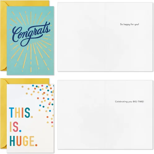 Miniatura 4 de Hallmark Tarjetas de felicitación surtidas (24 tarjetas con sobres) para graduaciones, promociones, compromisos, nuevos trabajos, anuncios de bebés