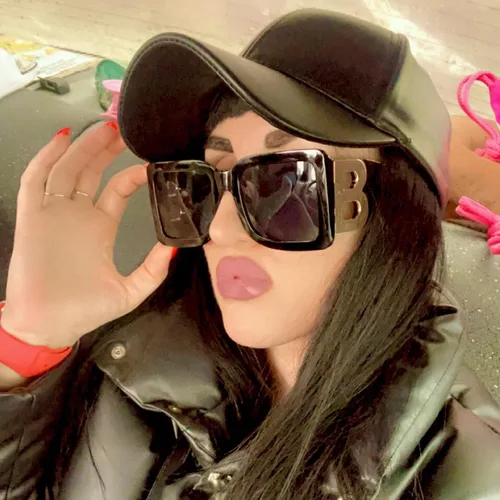 Miniatura 72 de PORADAY Gafas de sol cuadradas grandes de moda para mujeres y hombres, marco grueso negro de lujo, gafas de sol modernas con montura grande