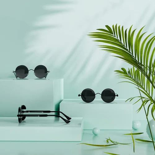 Miniatura 3 de ROCKNIGHT Gafas de sol Gothic Steampunk redondas polarizadas UV400 con protección unisex