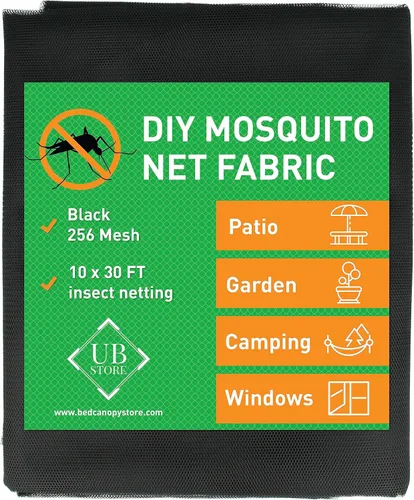 Miniatura 8 de Tela para Mosquitera DIY Blanca 2 Paquetes de Red de 10x20 Pies Cubierta para Insectos para Jardín, Patio, Exterior y Ventanas Múltiples Blanco