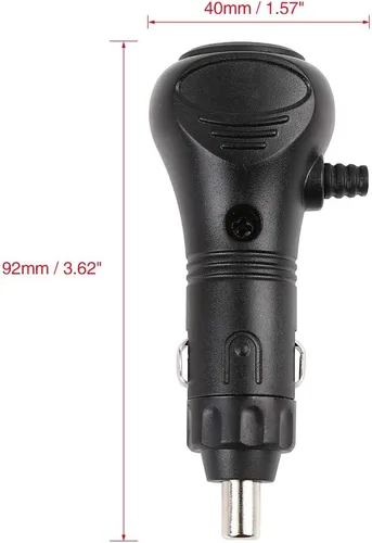 Miniatura 4 de X AUTOHAUX Interruptor de encendedor de cigarrillos fundido impermeable para coche, motocicleta, barco, conector de enchufe DC 12 V 24 V