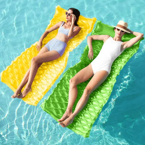 Miniatura 10 de SLOOSH Inflatable Pool Floats Raft,Floating Lounge for Adults,64x32 inch Swimming Mat Pool Mattress with Headrest,2 Pieces Float Air Mat for Summer