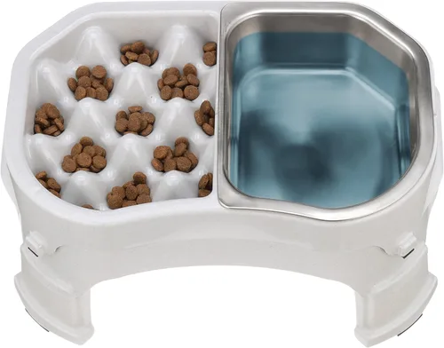 Miniatura 9 de Neater Pet Brands Comedero elevado para alimentación lenta más ordenada Cuenco elevado para alimentos para perro con altura ajustable