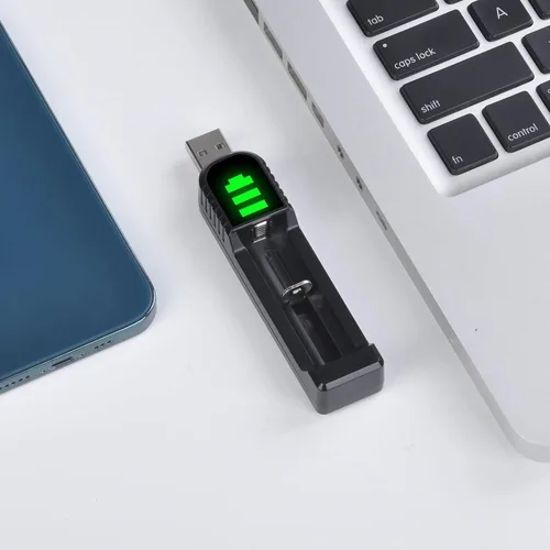 Miniatura 9 de Tectra 2 pilas AAAA, batería recargable Ni-MH AAAA + cargador USB LED para bolígrafo de superficie, lápiz capacitivo activo, vela LED, linterna, CD