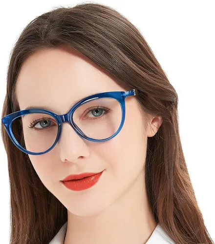 MARE AZZURO Gafas de Lectura Redondas de Gran Tamaño para Mujer, Diseño de Lector 1.00 1.25 1.50 1.75 2.00 2.25 2.50 2.75 3.00 3.50 (Azul, 2.25)