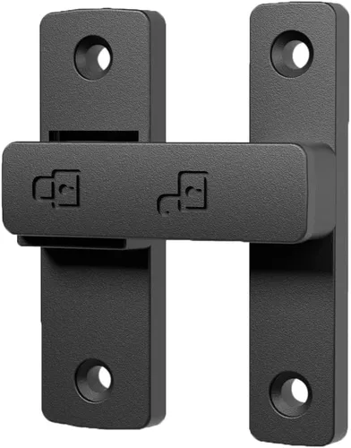 Cerradura de Pestillo Abatible de Servicio Pesado 90/180 Grados Deslizante/Oscilante Cerradura de Pestillo de Puerta para Portón Granero Garaje Negro