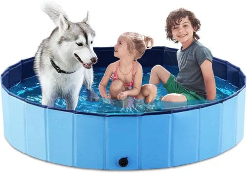 Miniatura 18 de Jasonwell Piscina plegable para perros y mascotas, piscina plegable para mascotas, bañera para niños, piscina para cachorros, perros pequeños, Mdf