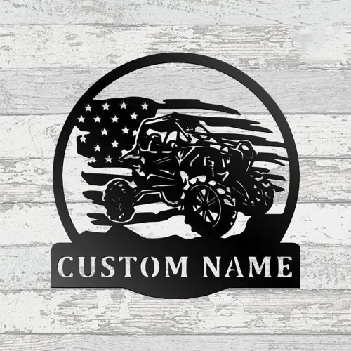 Miniatura 13 de Letrero con nombre personalizado, letrero de metal para motocicleta, decoración de pared con nombre de familia, decoración rústica para el hogar