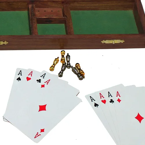 Miniatura 2 de Juego de mesa de madera para cuna, 2 cartas, 6 clavijas de metal, regalos de Navidad